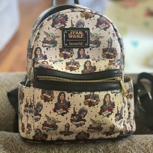 RARE LIMITED EDITION Star Wars Loungefly Mandalorian Mini Backpack